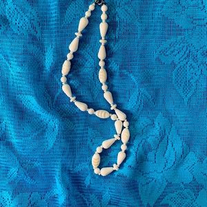 VINTAGE milk glass necklace 19” from clasp Toss me in free with another order!